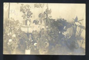 RPPC MASSILLON OHIO FUNERAL FLOWERS OWASO INDIANA REAL PHOTO POSTCARD