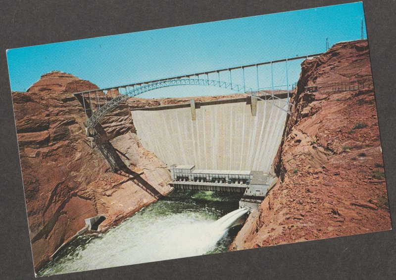 GLEN CANYON DAM Postcard Lake Powell Arizona Colorado River