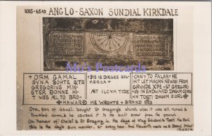 Yorkshire Postcard - Kirkdale, Anglo Saxon Sundial   DC2371