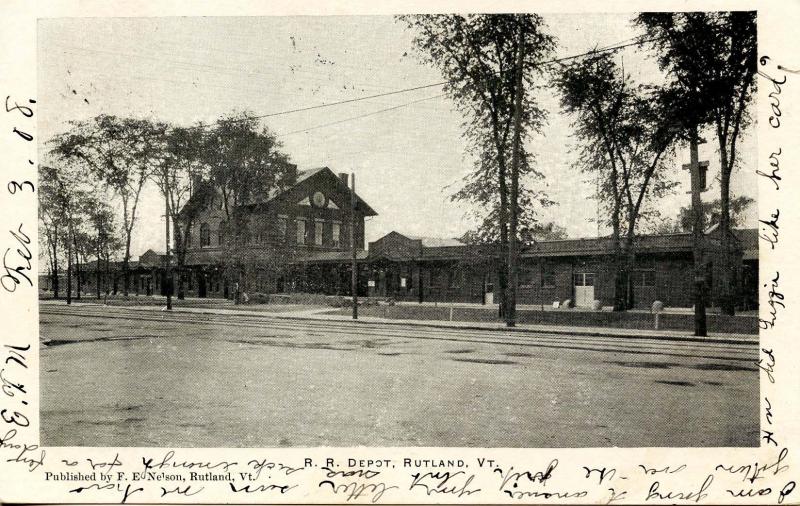 VT - Rutland. Railroad Station, Depot