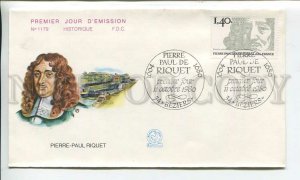 448710 France 1980 year FDC Pierre-Paul Riquet