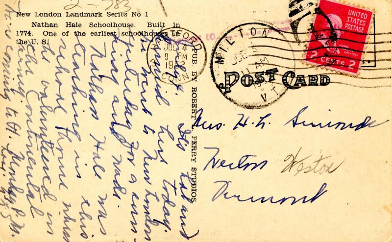 CT - New London - Nathan Hale School House