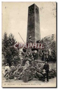 Belfort Old Postcard The motives of the monument