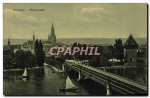 Old Postcard Konstanz Rheinbrucke