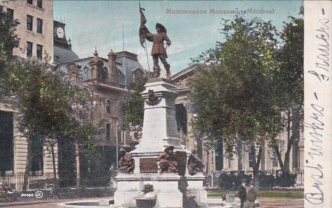 Canada Montreal Maisonneuve Monument 1906