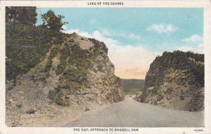 Missouri Lake Of the Ozarks The Cut Approch To Bagnell Dam 1936