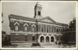 Anniston AL Calhoun County Court House Real Photo Postcard