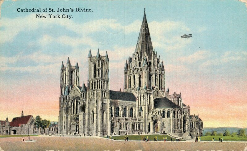 USA Cathedral of St. John's Divine New York City Vintage Postcard 07.76