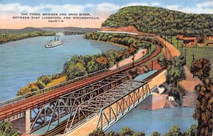 Three Bridges, Ohio River between East Liverpool and Steubenville - East Live...