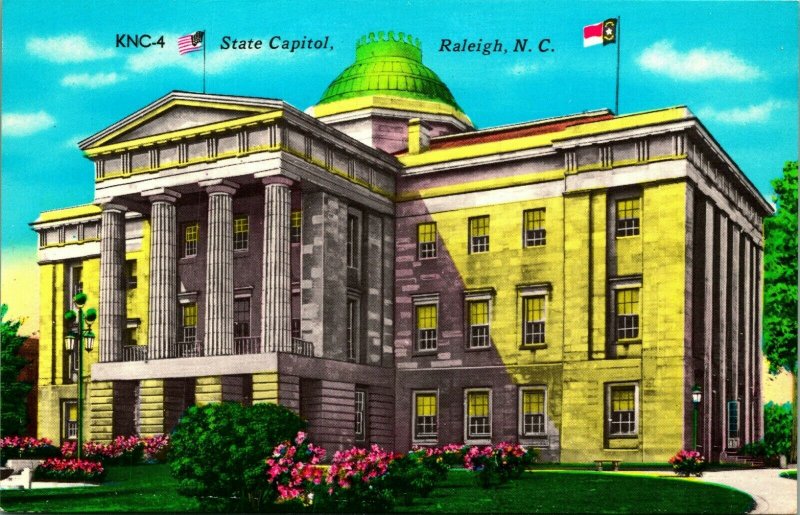 Raleigh Nc Norte Carolina Estado Capitol Edificio sin Usar Unp Vtg Cromo Postal