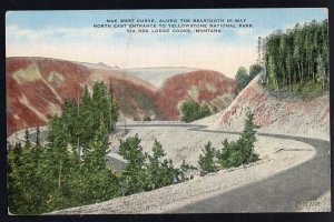 Montana Yellowstone National Park Mae West Curve via Red Lodge Cooke LINEN