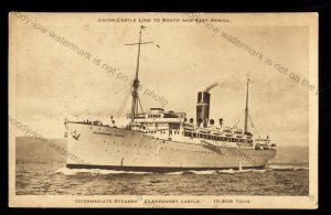 UC138 - Union Castle Liner - LLandovery Castle - postcard
