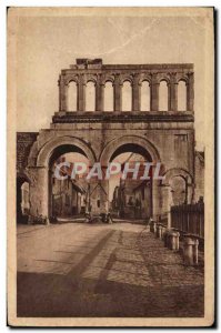 Old Postcard Autun Ancient Roman Gate called d & # 39Arroux