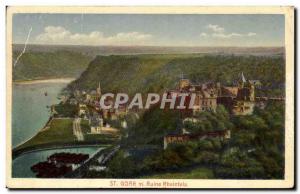 Old Postcard St. Goar M Ruin Rheinfels