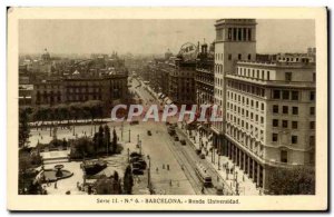 Spain Espana Barcelona Spain Old Postcard Ronda Universidad