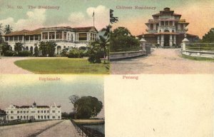 straits, Malay Malaysia, PENANG, Chinese Residency, Esplanade, Multiview (1910s)