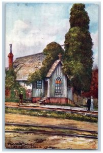 Tacoma Washington Postcard St. Peter Church Oldtown Scene c1920s Tuck Oilette