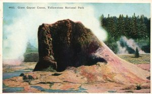 Vintage Postcard 1920's Giant Geyser Crater Yellowstone National Park Wyoming WY