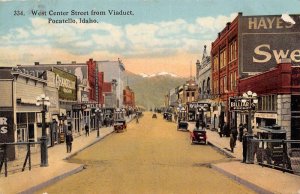 Pocatello Idaho West Center St. From Viaduct Drug Store & Billiards PC U2841