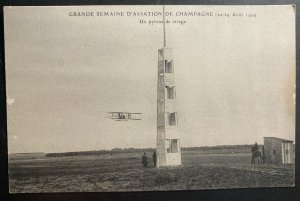 Mint France Real Picture Postcard RPPC Champagne Aviation Week Turn Tower