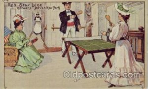 Ping Pong Table Tennis Red Star Line Reproduction reproduction Unused 