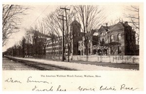 Massachusetts  Waltham American Waltham Watch Factory