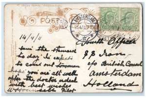 1911 Man Spoon Humor Cross Dressing Bamforth Amsterdam Holland Antique Postcard