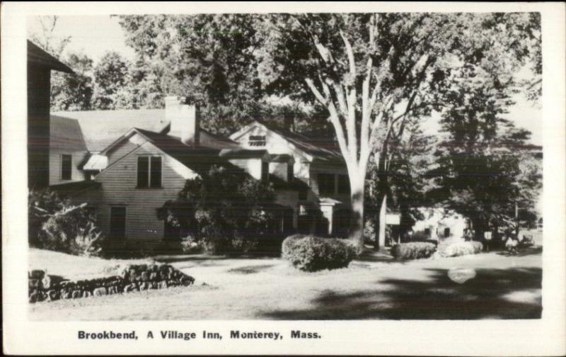 Monterey MA Brookbend A Village Inn Real Photo Postcard #1