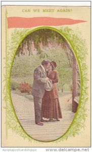 Romantic Couple Kissing Can We Meet Again? 1913