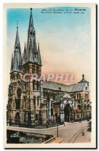 Old Postcard Chalons sur Marne Notre Dame South coast