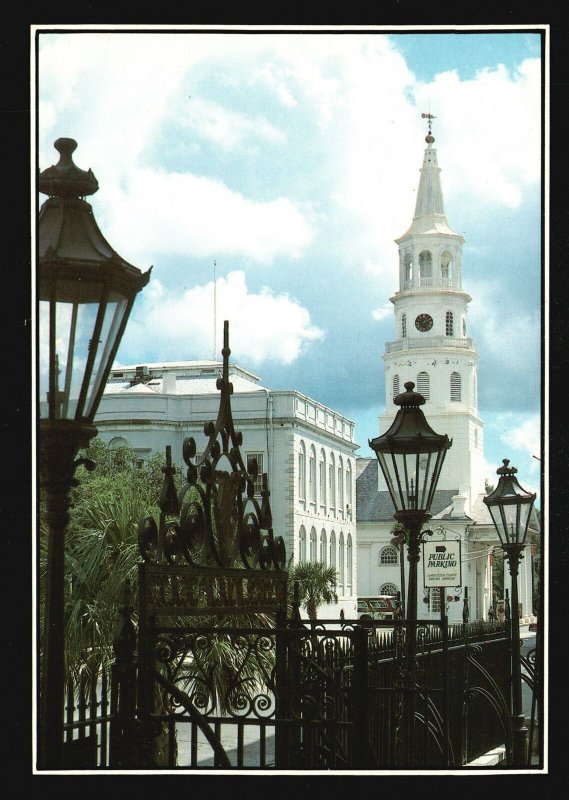 Vintage Postcard Thru The Iron Gates Charleston South Carolina SC
