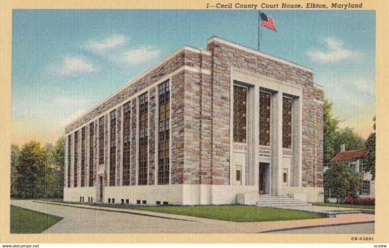 ELKTON, Maryland, 1930-40s; Court House