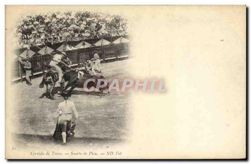 VINTAGE POSTCARD Sport Spain Bullfight Toro Bull Suerte de P