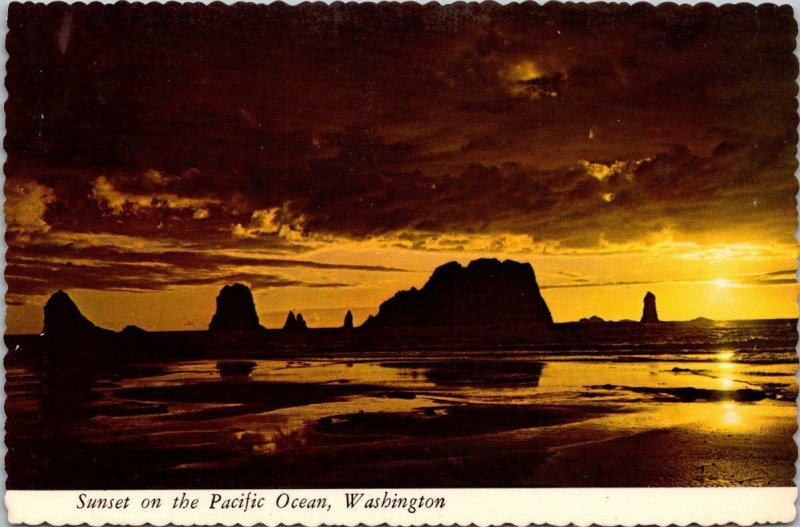 Washington Olympic Peninsula Sunset On The Pacific Ocean