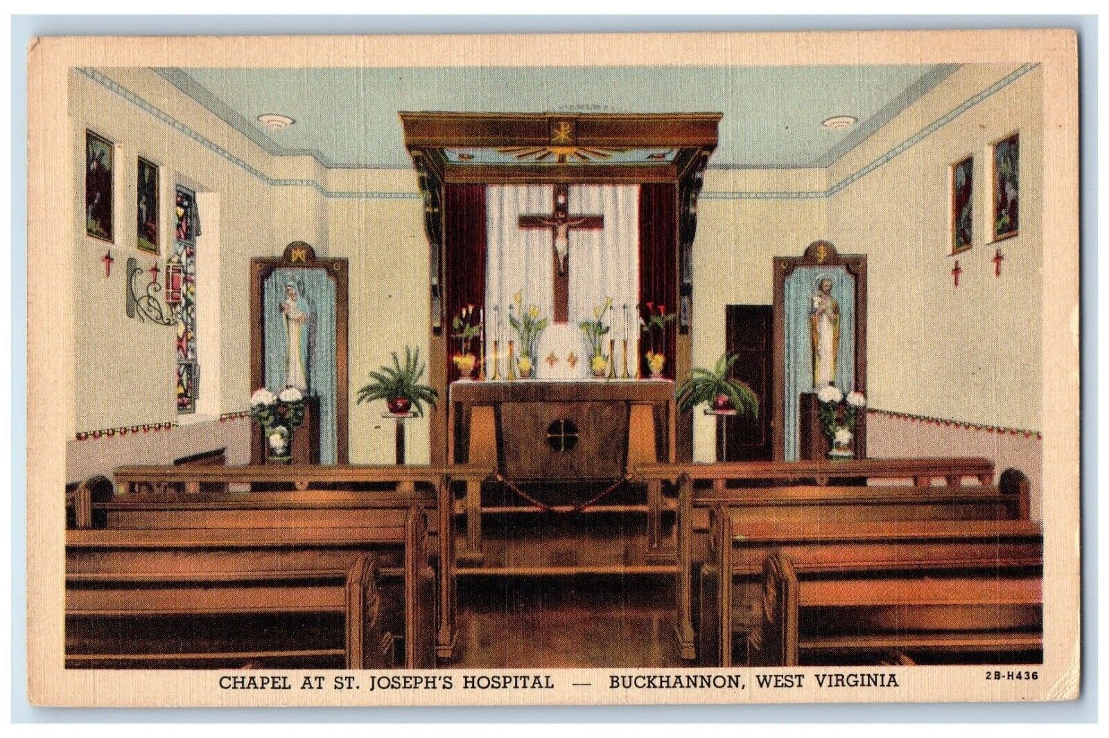 1956 Interior Chapel St Joseph Hospital Buckhannon West Virginia W VA