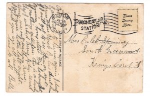 Commonwealth Ave, Boston, Massachusetts, Used 1911 Flag Cancel