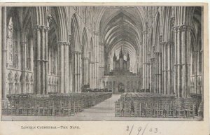 Lincolnshire Postcard - The Nave - Lincoln Cathedral - Ref TZ8884