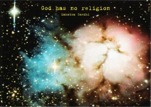 Mahatma Gandhi Quote God Has No Religion Postcard