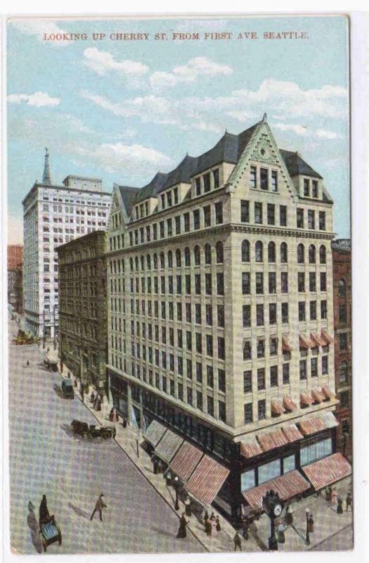 Cherry Street View Seattle Washington 1910c postcard
