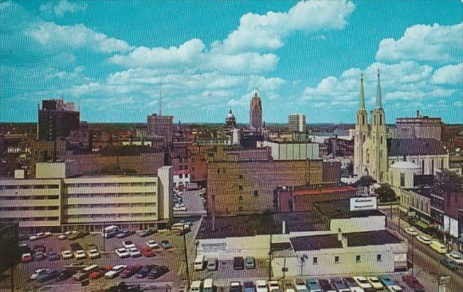 Indiana Fort Wayne View Of Downtown From Lincoln Life Insurance Building