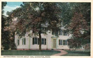 Vintage Postcard Old Buckman Tavern Landmark Built 1690 Lexington Massachusetts