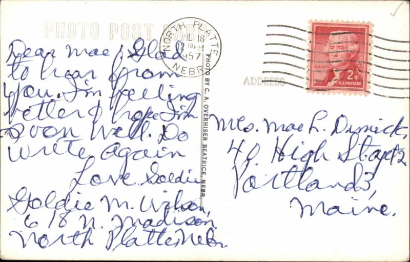 Beatrice Nebraska NE St Johns American Lutheran Church Real Photo Postcard