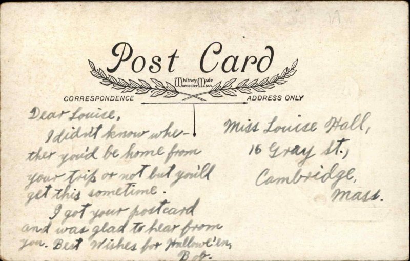 Halloween JOLs & Candles Poem c1915 Whitney Postcard