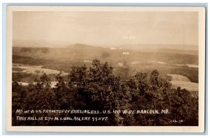 Hancock MD Postcard RPPC Photo MD And WVA From Top Of Sideling Hill US 40 W