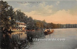 Fishing - Lake Huntington, New York NY Postcard