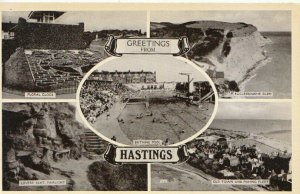 Sussex Postcard - Greetings from Hastings - Ref TZ9076