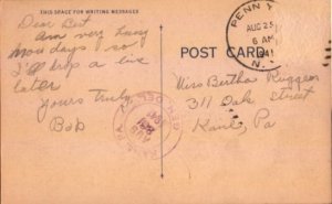 fine old joke postcard: A Change and a Rest