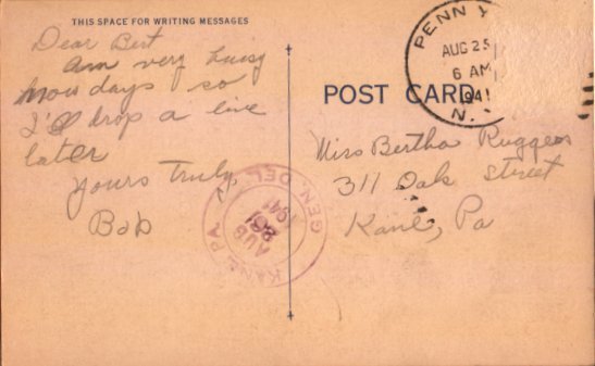 fine old joke postcard: A Change and a Rest