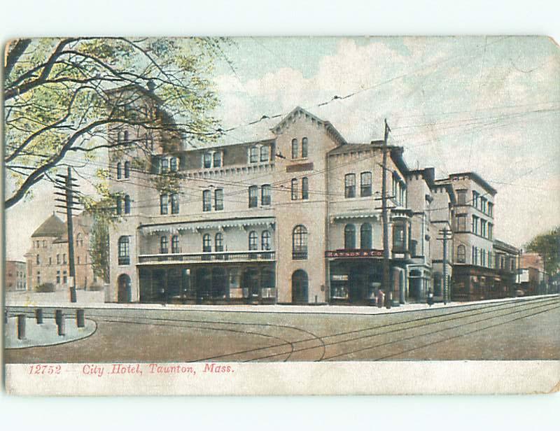 Unused Pre-1907 CITY HOTEL Tauton Massachusetts MA n5544