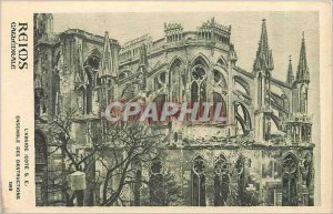 'Old Postcard Reims cathedral''s apse Riviera S E Set of Destruction 1918'